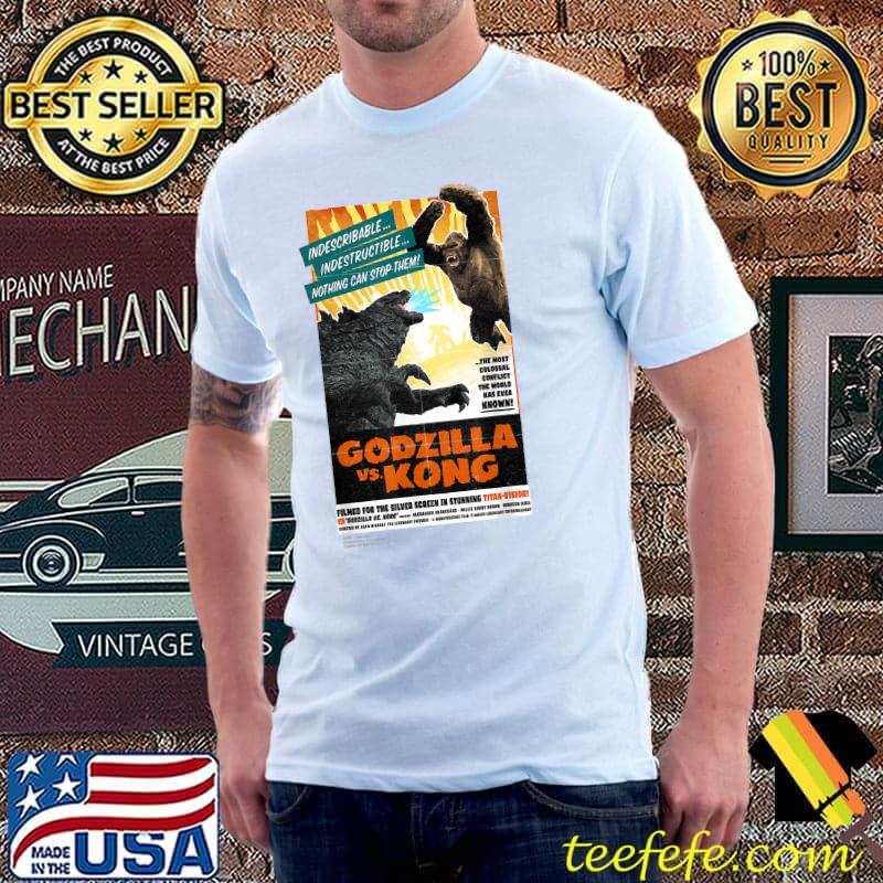 Godzilla vs Kong – Titan-Vision Retro Poster T-Shirt Unisex Godzilla vs Kong – Titan-Vision Retro Poster T-Shirt Unisex