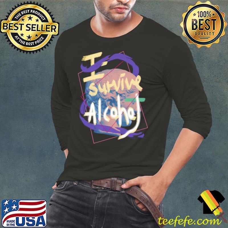 Graffiti I survive alcohol T-Shirt Long Sleeve Tee Graffiti I survive alcohol T-Shirt Long Sleeve Tee