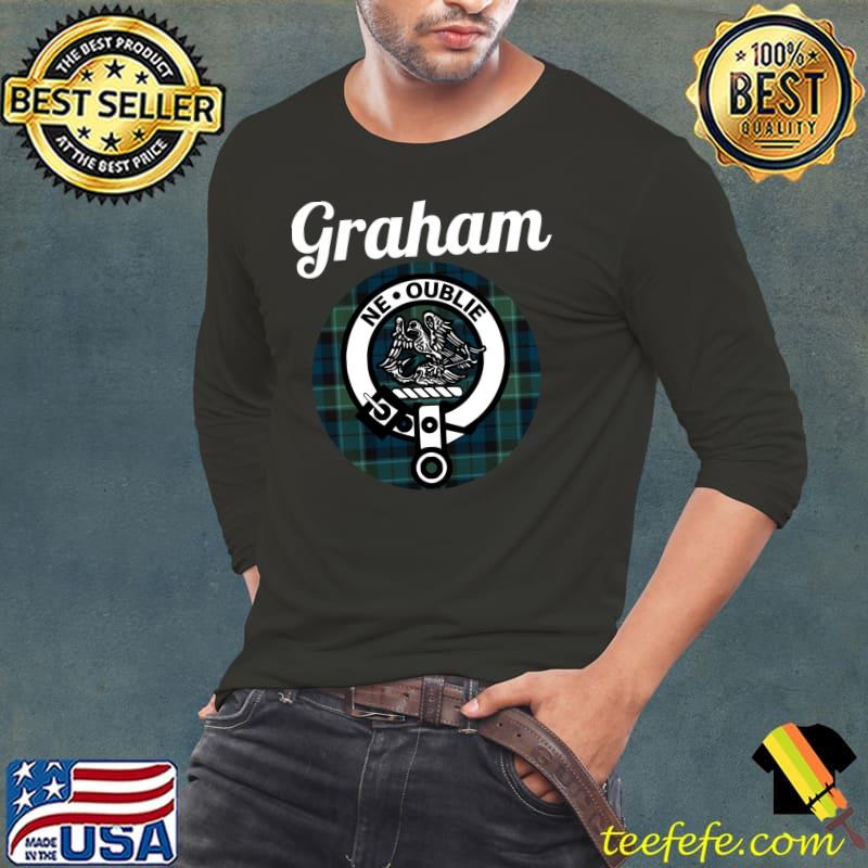 Graham Clan Scottish Name Coat Of Arms Tartan T-s Long Sleeve Tee Graham Clan Scottish Name Coat Of Arms Tartan T-s Long Sleeve Tee