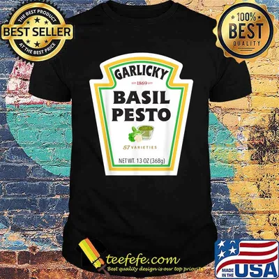 Gralicky Since 1869 Basil Pesto Sauce Bottle Label Halloween T-Shirt