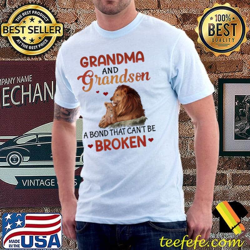 Grandma And Grandson A Bond That Can't Be Broken Lion Shirt Unisex Grandma And Grandson A Bond That Can't Be Broken Lion Shirt Unisex