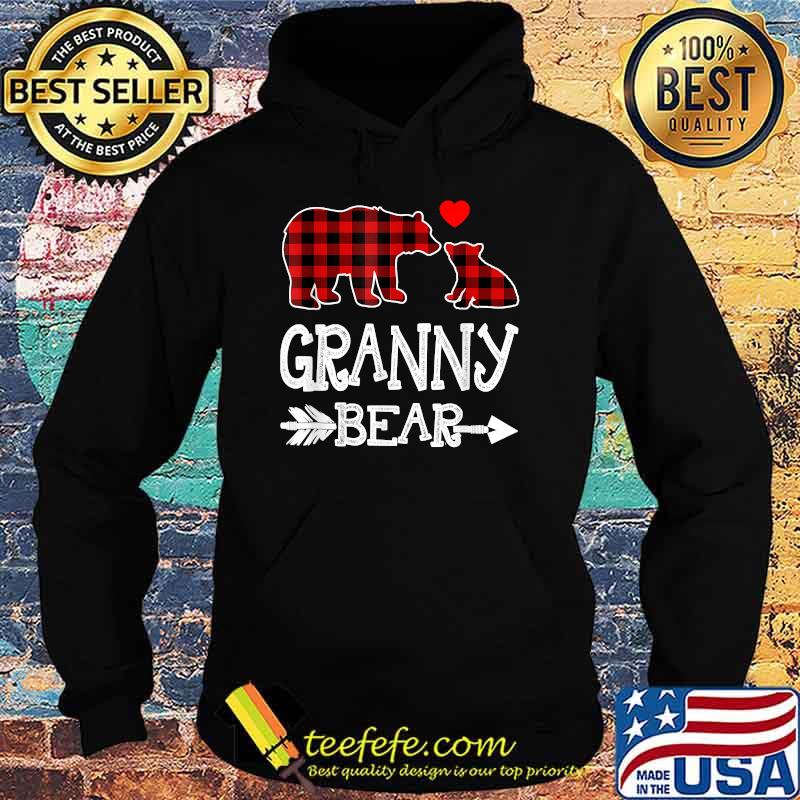 Granny Bear Shirt, Red Buffalo Plaid Grandma Bear Pajama T-Shirt Hoodie Granny Bear Shirt, Red Buffalo Plaid Grandma Bear Pajama T-Shirt Hoodie