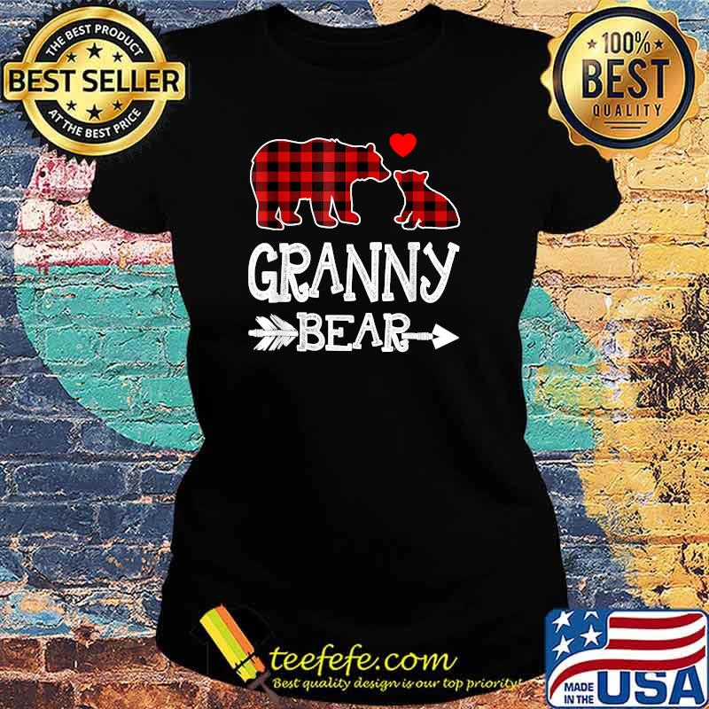 Granny Bear Shirt, Red Buffalo Plaid Grandma Bear Pajama T-Shirt Ladies tee Granny Bear Shirt, Red Buffalo Plaid Grandma Bear Pajama T-Shirt Ladies tee
