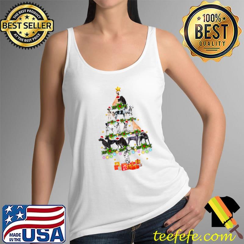 Great Dane Christmas Dog Tree Lights Pajamas Funny Dogs T-Shirt Tank Top Great Dane Christmas Dog Tree Lights Pajamas Funny Dogs T-Shirt Tank Top