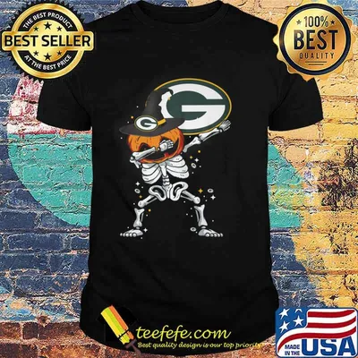 Green Bay Packer Skull Halloween Shirt