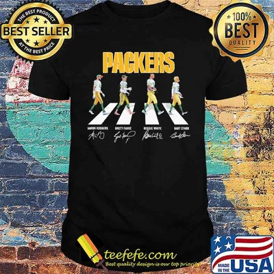Green bay packers abbey road signatures shirt