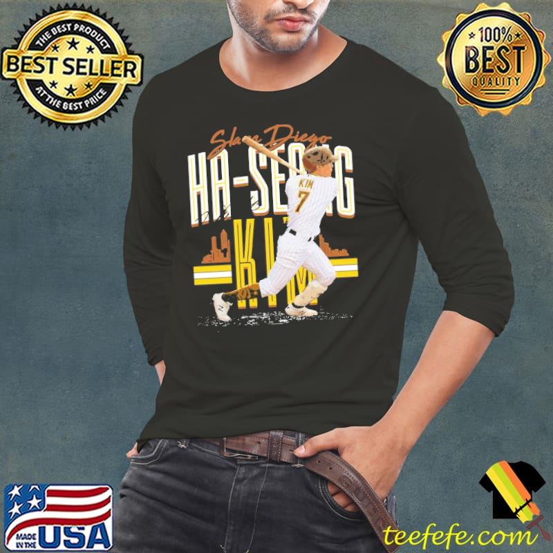 Ha Seong Kim San Diego Skyline Signature Baseball Fans Gift Shirt Long Sleeve Tee Ha Seong Kim San Diego Skyline Signature Baseball Fans Gift Shirt Long Sleeve Tee