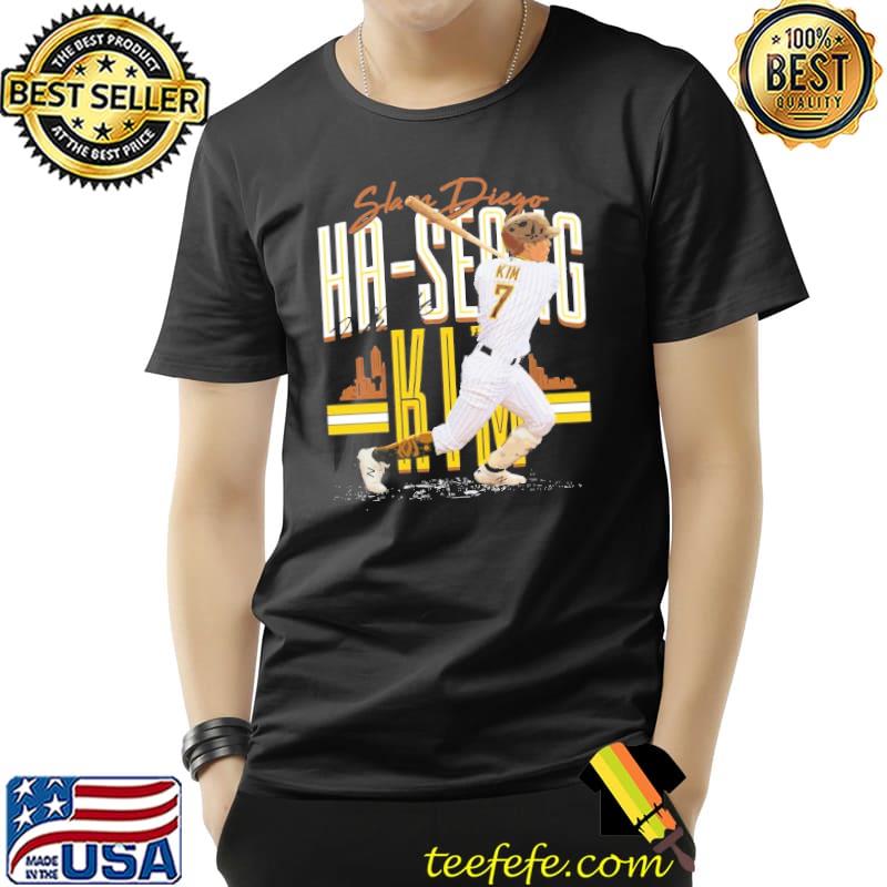 Ha Seong Kim San Diego Skyline Signature Baseball Fans Gift Shirt Unisex Ha Seong Kim San Diego Skyline Signature Baseball Fans Gift Shirt Unisex