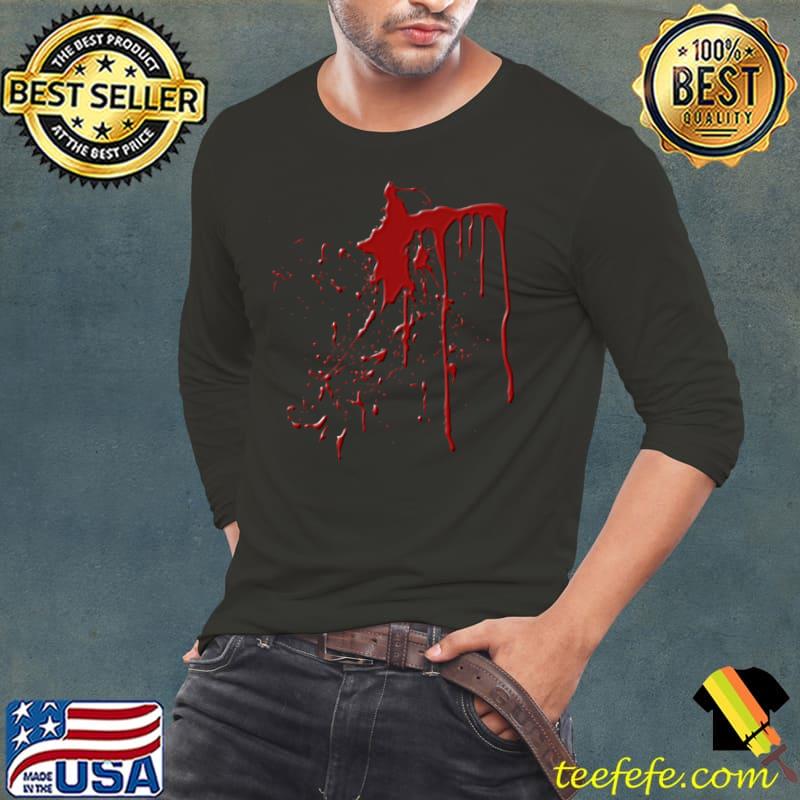 HALLOWEEN BLOODY BLOOD SCARCE COSTUME DECO WOMENS MENS KIDS T-s Long Sleeve Tee HALLOWEEN BLOODY BLOOD SCARCE COSTUME DECO WOMENS MENS KIDS T-s Long Sleeve Tee