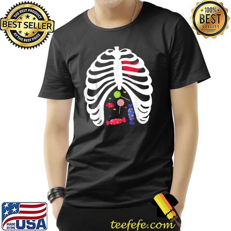 Halloween Candy Skeleton Rib Cage T-Shirt Unisex Halloween Candy Skeleton Rib Cage T-Shirt Unisex