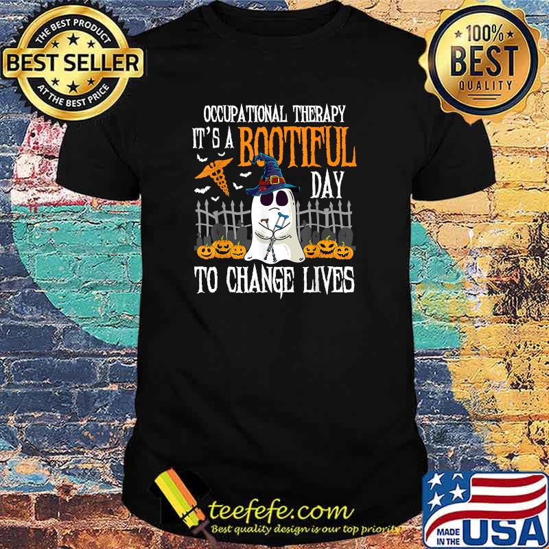 Halloween Occupational Therapy A Bootiful Day To Save Lives T-Shirt