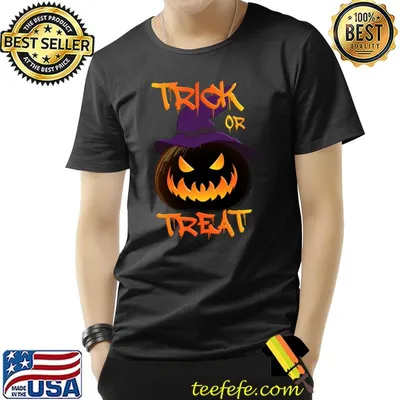 Halloween Pumpkin Trick Or Treat Witch T-Shirt