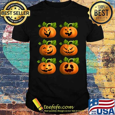 Halloween Scary Funny Pumpkin Face Costume Men Women T-Shirt