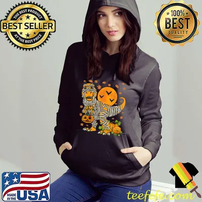 Halloween Shirts for Boys Kids Dinosaur T rex Mummy Pumpkin T-Shirt