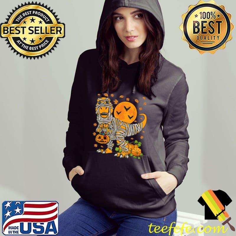 Halloween Shirts for Boys Kids Dinosaur T rex Mummy Pumpkin T-Shirt