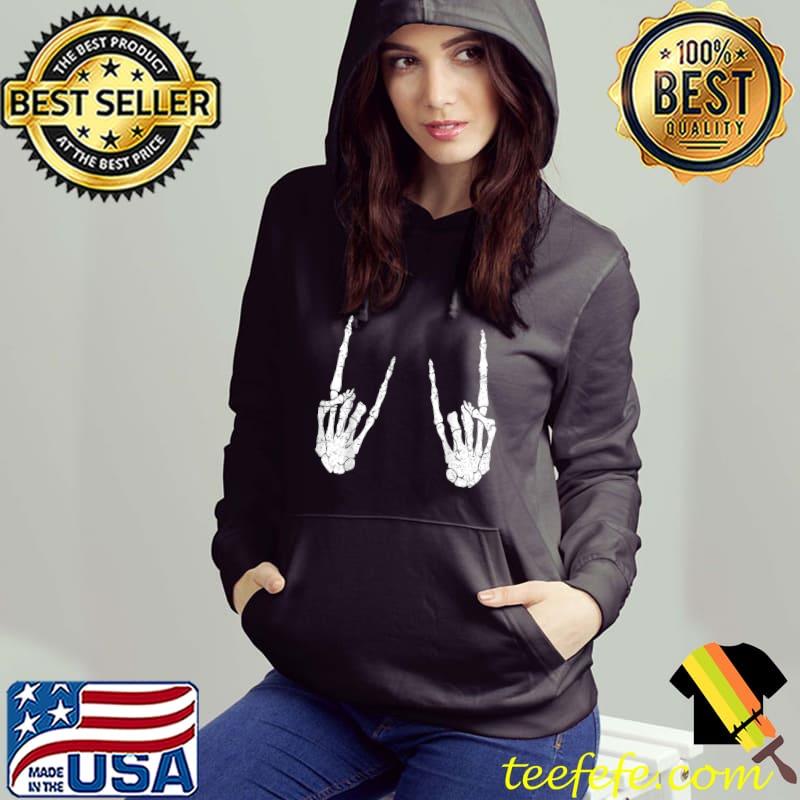 Halloween Skeleton Rocker Graphic Costume T-Shirt