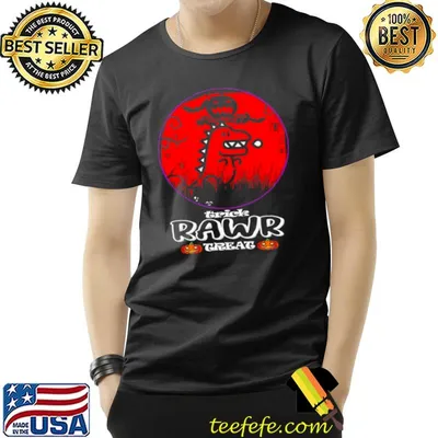 Halloween T rex chibi trick rawr treat shirt
