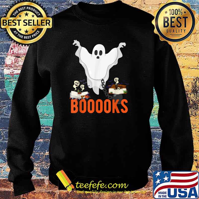 Halloween Teacher Librarian Books Reading Ghost Pun BOOOOKS T-Shirt Sweater Halloween Teacher Librarian Books Reading Ghost Pun BOOOOKS T-Shirt Sweater