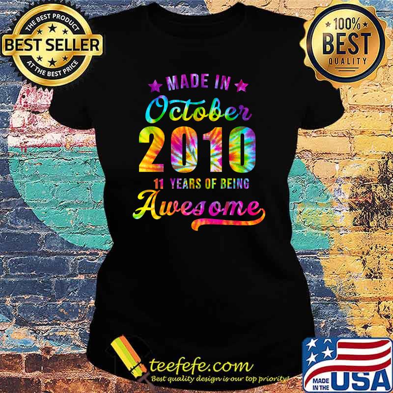 Happy 11th Birthday Decoration Made In October 2010 T-Shirt Ladies tee Happy 11th Birthday Decoration Made In October 2010 T-Shirt Ladies tee