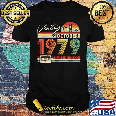 Happy 42nd Bday Vintage October 1979 Shirt 42 Years Old T-Shirt