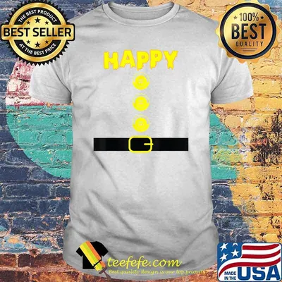 Happy Dwarf Halloween Costume Matching Color Happy Dwarf T-Shirt