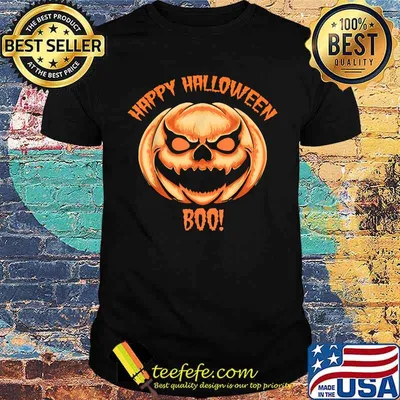 Happy Halloween Boo scary and spooky pumpkin for Kids Girls T-Shirt