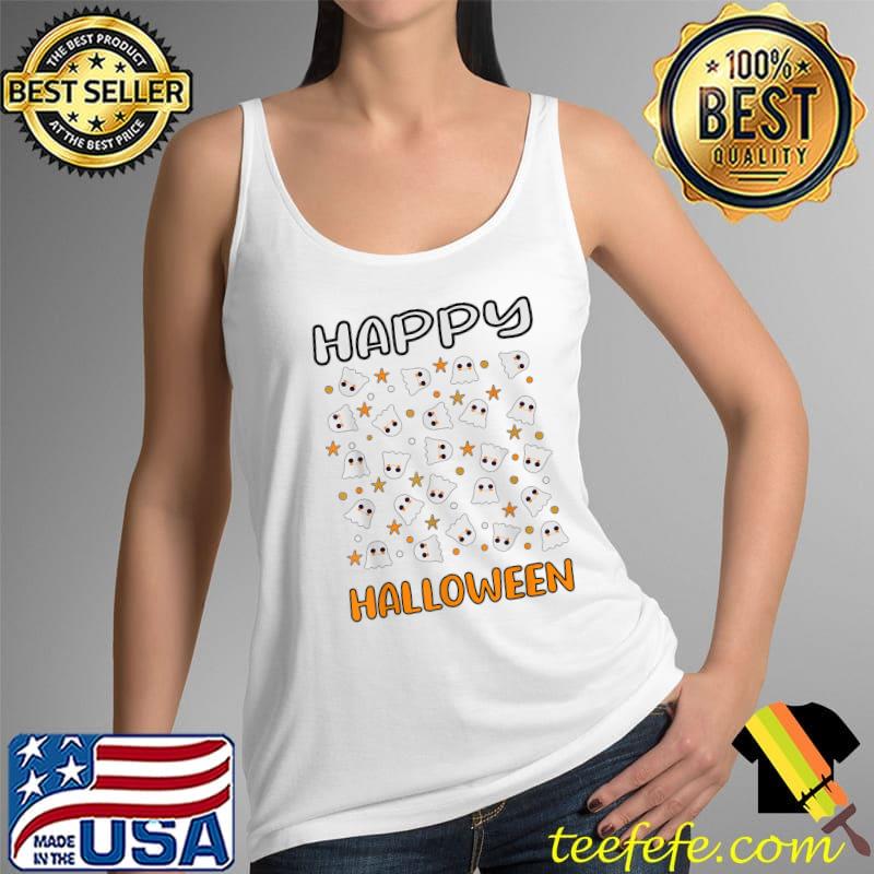Happy Halloween Ghost Cute T-Shirt Tank Top Happy Halloween Ghost Cute T-Shirt Tank Top