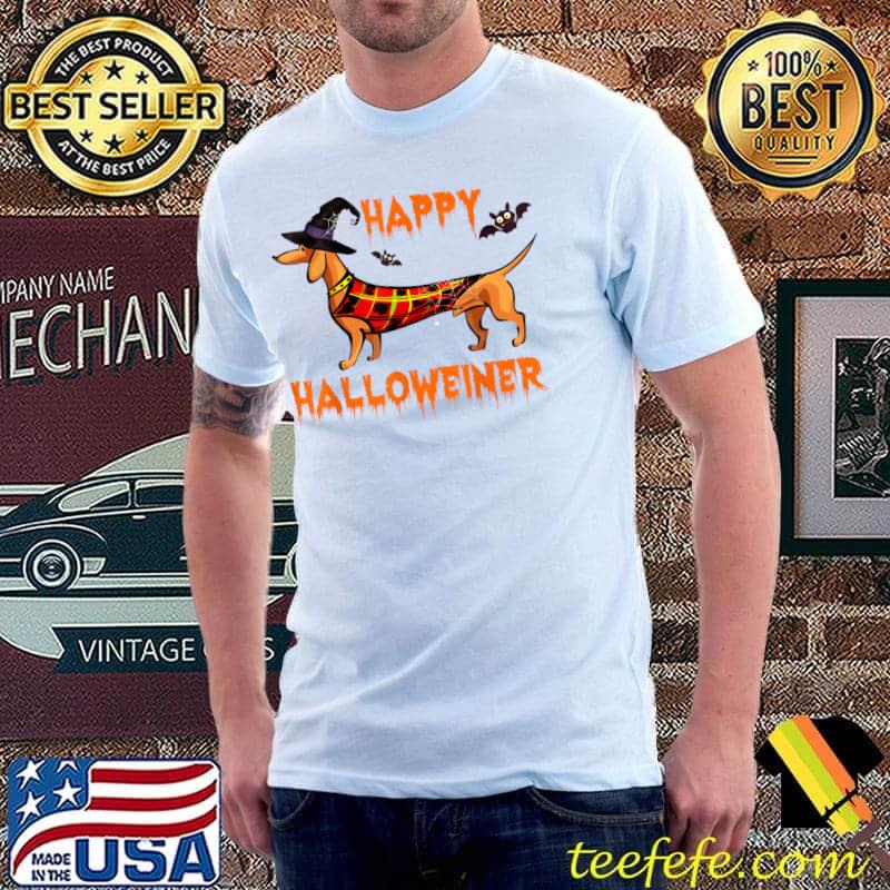 Happy Halloween Weiner Funny Dog Dachshund halloween Apparel T-Shirt Happy Halloween Weiner Funny Dog Dachshund halloween Apparel T-Shirt