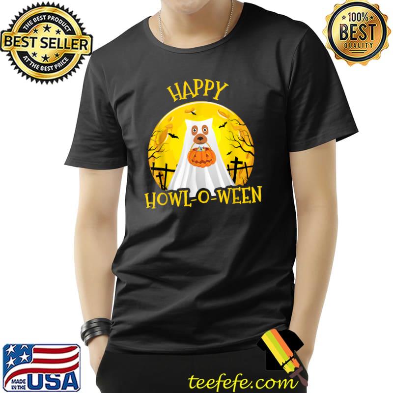 Happy Howl O Ween Tee Funny Halloween Dog T-Shirt Unisex Happy Howl O Ween Tee Funny Halloween Dog T-Shirt Unisex