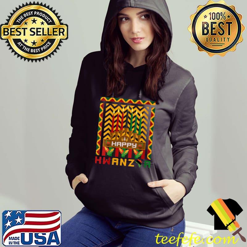 Happy Kwanzaa Kinara Candles African American Christmas Xmas T-Shirt