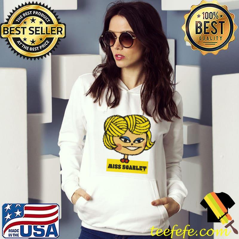 Hasbro Clue Miss Scarlet Big Face Premium T-Shirt Hoodie Hasbro Clue Miss Scarlet Big Face Premium T-Shirt Hoodie