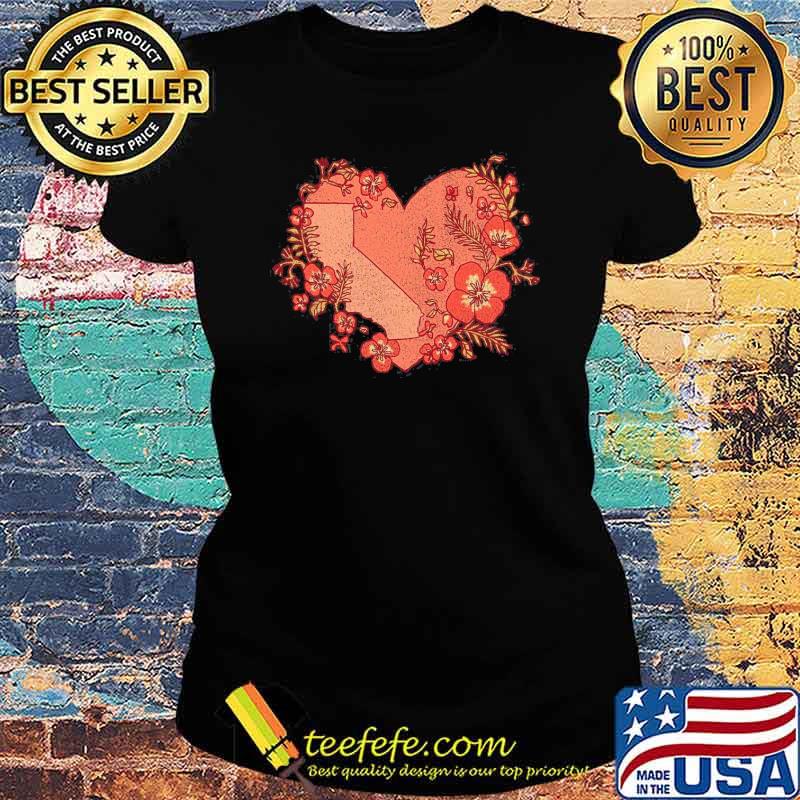 Heart floral california s Ladies tee Heart floral california s Ladies tee