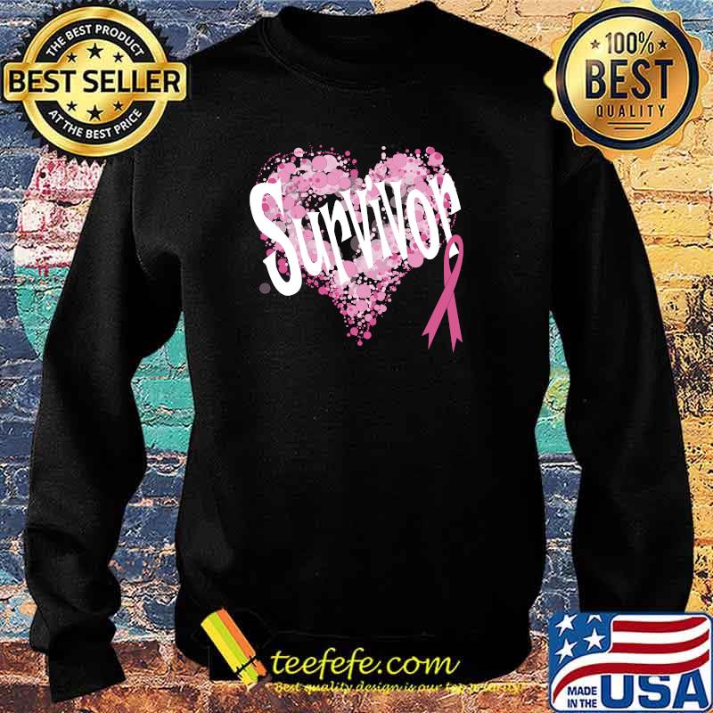 Heart Pink Ribbon Survivor Breast Cancer T-Shirt Sweater Heart Pink Ribbon Survivor Breast Cancer T-Shirt Sweater