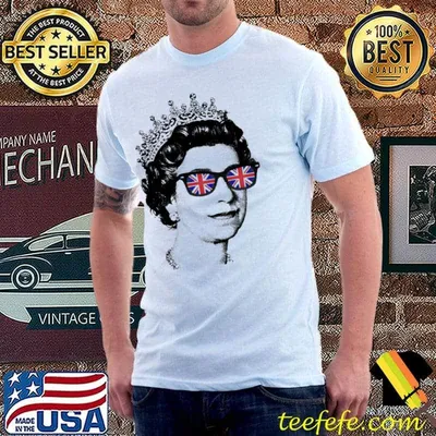 Her Majesty The Queen Elizabeth II America Flag Shirt