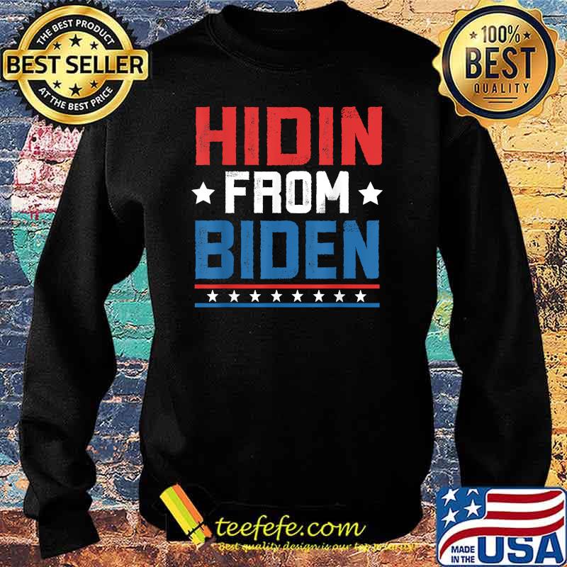 Hidin from Biden Kids USA Flag Funny Political Joe Biden T-Shirt Sweater Hidin from Biden Kids USA Flag Funny Political Joe Biden T-Shirt Sweater