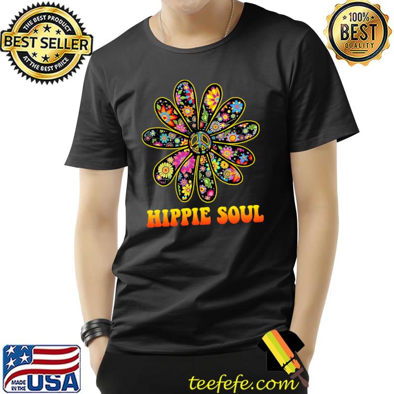 Hippie Soul Flower Power Retro Vintage T-Shirt