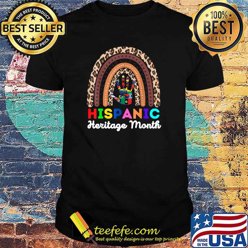 Hispanic Heritage Month Rainbow Hand Flags Proud T-Shirt