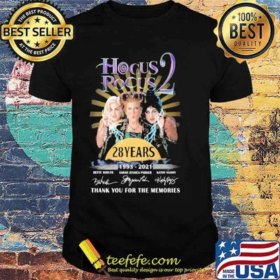Hocus Pocus 2 28 Years 1992-2021 Thank You For The Memories Signature Shirt
