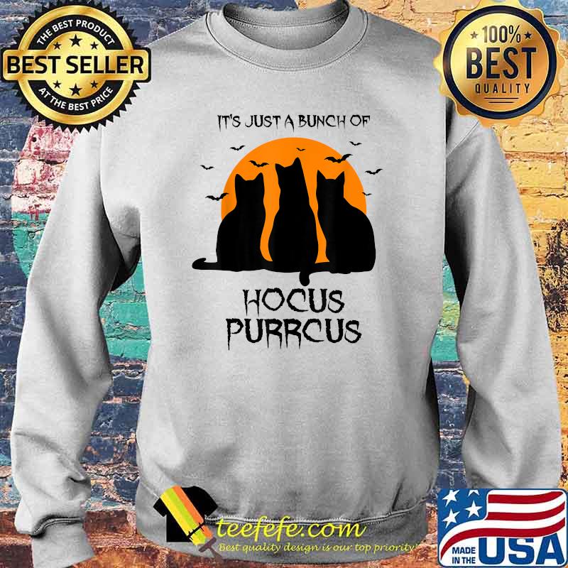 Hocus Purrcus Pocus Halloween Witch Cats Funny Parody T-Shirt Sweater Hocus Purrcus Pocus Halloween Witch Cats Funny Parody T-Shirt Sweater