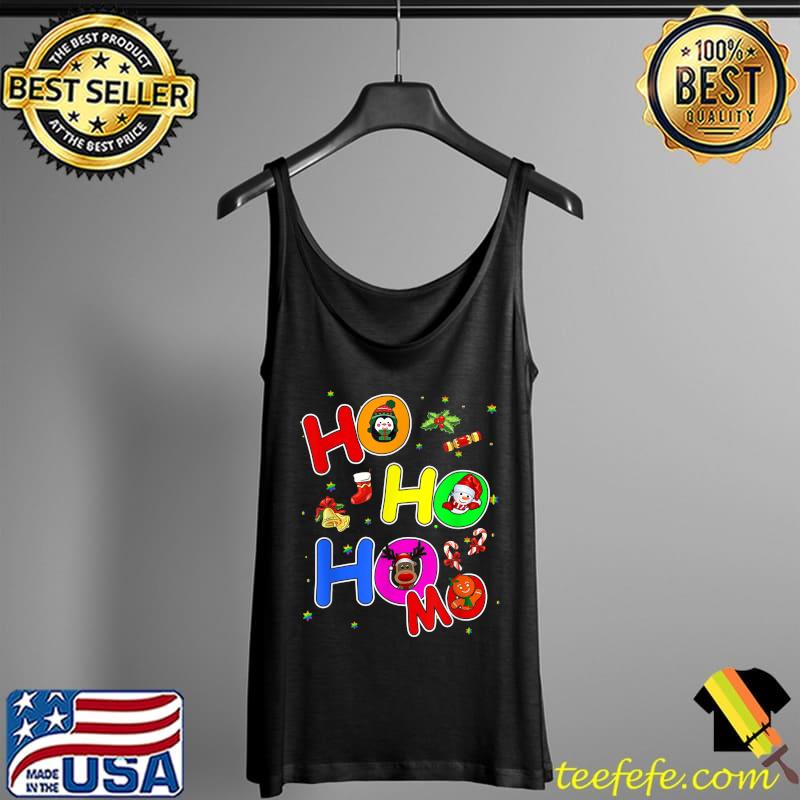 Hoho Homo Gay Christmas Santa Hat Love Is Love Lgbtq Pride T-Shirt Tank Top Hoho Homo Gay Christmas Santa Hat Love Is Love Lgbtq Pride T-Shirt Tank Top