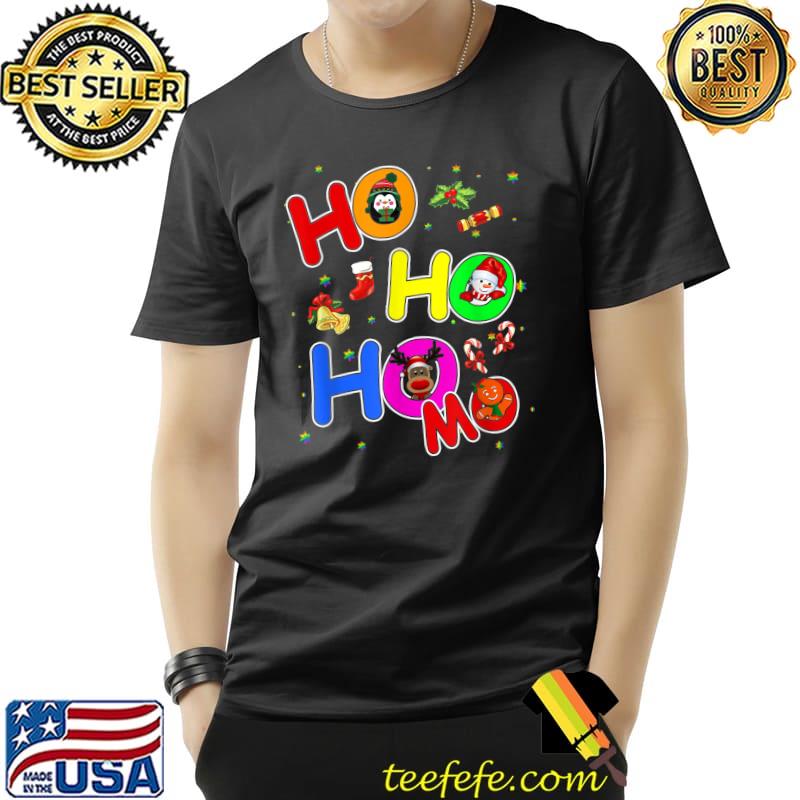 Hoho Homo Gay Christmas Santa Hat Love Is Love Lgbtq Pride T-Shirt Unisex Hoho Homo Gay Christmas Santa Hat Love Is Love Lgbtq Pride T-Shirt Unisex