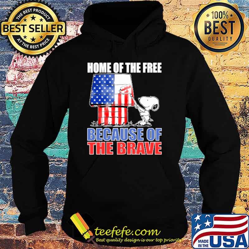 Home of the free because of the brave snoopy usa flag s Hoodie Home of the free because of the brave snoopy usa flag s Hoodie