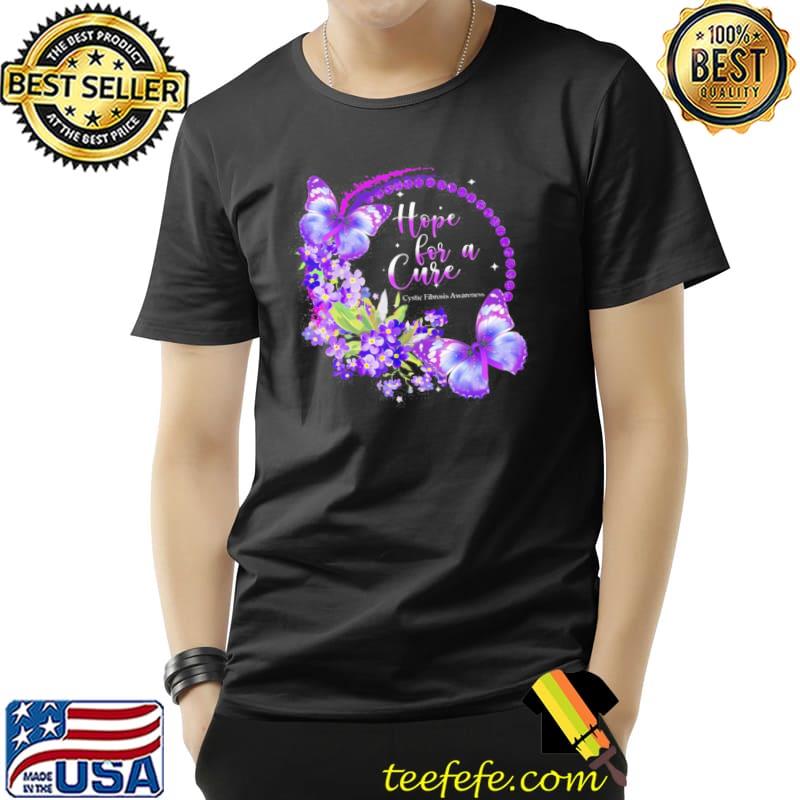 Hope For A Cure Cystic Fibrosis Awareness Breast Cancer Awareness Butterfly Shirt Unisex Hope For A Cure Cystic Fibrosis Awareness Breast Cancer Awareness Butterfly Shirt Unisex
