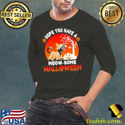Hope You Have A Meow Some Halloween Retro Cat Shirt