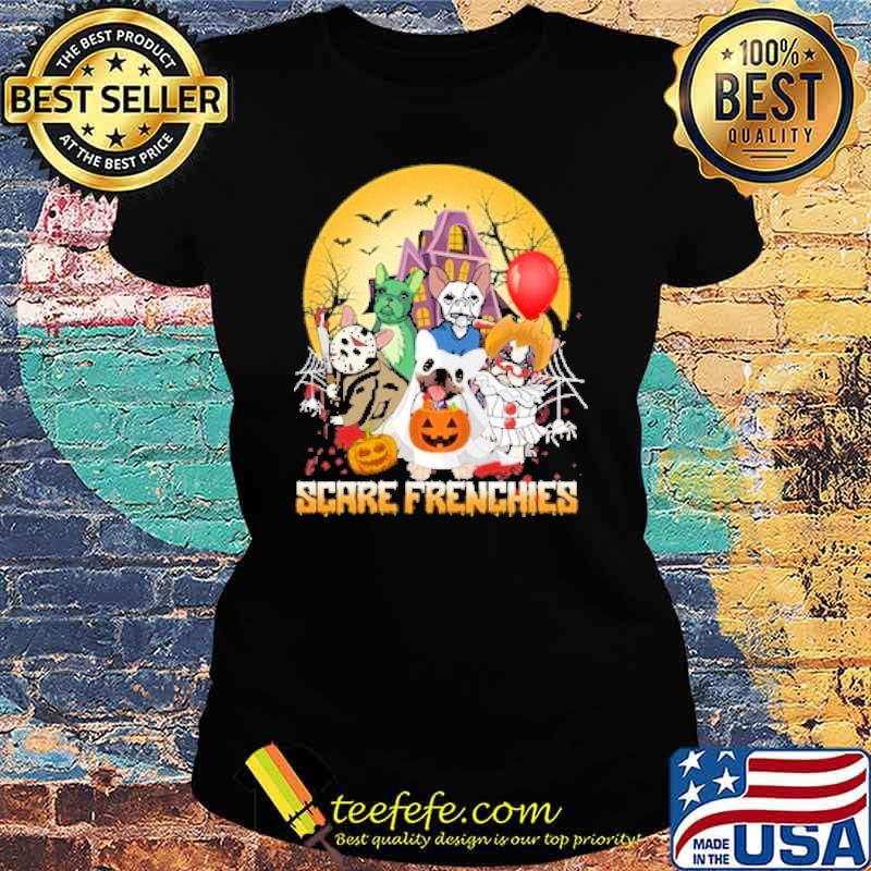 Horror Movie Character Scare Frenchies Halloween Costume Moon s Ladies tee Horror Movie Character Scare Frenchies Halloween Costume Moon s Ladies tee