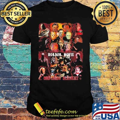 Horror movie watching blanket ghostface michael myers clown chucky jason voorhees shirt