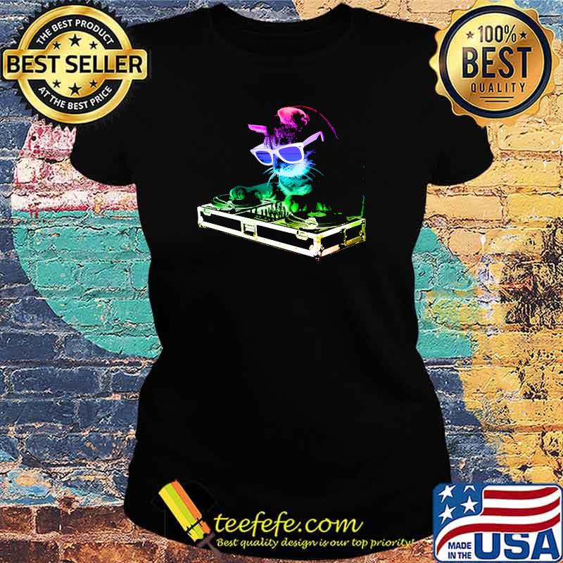 HOUSE CAT (Rainbow DJ Kitty) Essential T-Shirt Ladies tee HOUSE CAT (Rainbow DJ Kitty) Essential T-Shirt Ladies tee