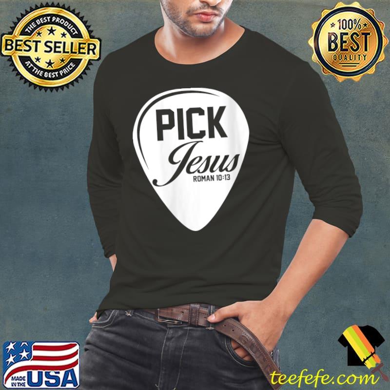 Humorous Catholic Church Pastor Guitars Priesthood Pick T-Shirt Long Sleeve Tee Humorous Catholic Church Pastor Guitars Priesthood Pick T-Shirt Long Sleeve Tee