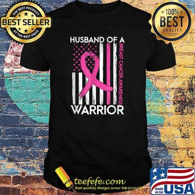 Husband Of A Warrior Breast Cancer Awareness Support T-Shirt