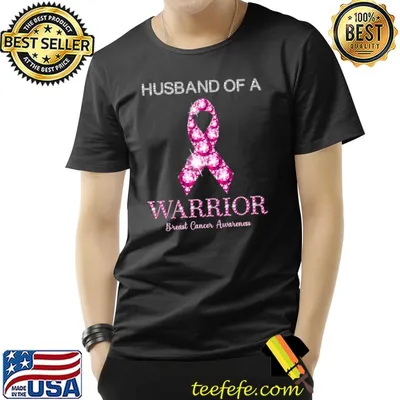 Husband Of A Warrior Breast Cancer Awareness T-Shirt
